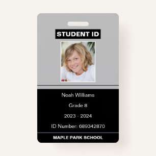 Modern Photo School Student ID ID Badge