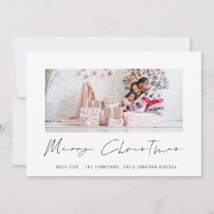 Modern Photo Script 2024 Calendar Merry Christmas Holiday Card