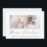 Modern Photo Script 2026 Calendar Merry Christmas Holiday Card<br><div class="desc">Modern Photo Script 2026 Calendar Merry Christmas. Simply replace the sample photo with your own and personalise with your greeting and names at the bottom. Merry Christmas is in a modern handwritten style. With a handy 2026 calendar on the back as a keepsake for your recipients for the year ahead....</div>