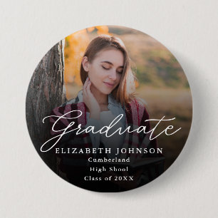 Modern Photo Script Graduate Button