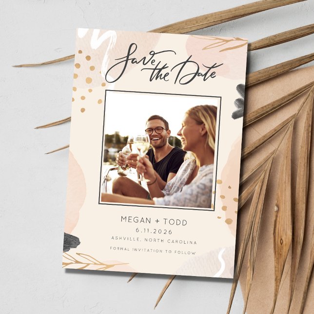 Modern Photo Script Wedding  Save The Date (Modern Photo Script Wedding Save the Date)