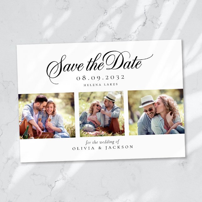 Modern Photo Script Wedding Save The Date (Creator Uploaded)