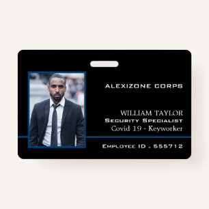 Modern Photo Security Industry ID Badge