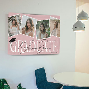 Modern Photo & Signature Graduation Party  Banner
