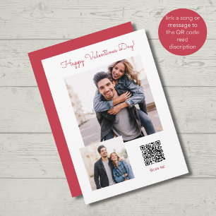 Modern photo simple special message valentines holiday card