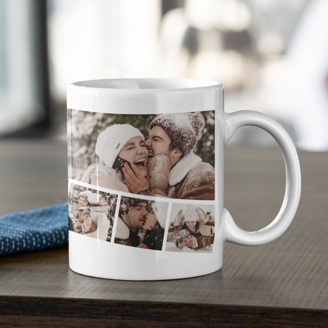 Modern Photo Strip Collage Coffee Mug (Creator Uploaded)