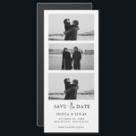 Modern Photo Strip Magnetic Wedding Save The Date<br><div class="desc">Our Modern Photo Strip Magnetic Wedding Save The Date combines form and function,  providing a sophisticated way to inform your loved ones about your upcoming celebration. These magnets are not just a practical reminder but a stylish memento that your guests will cherish.</div>