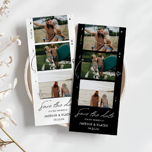 Modern Photo Strip Wedding Save The Date