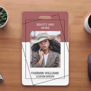 Modern Photo Studio Business ID Card Badge