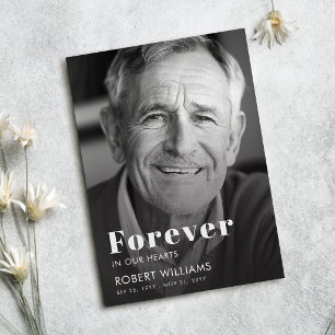 Modern Photo Sympathy Funeral Memorial Invitation