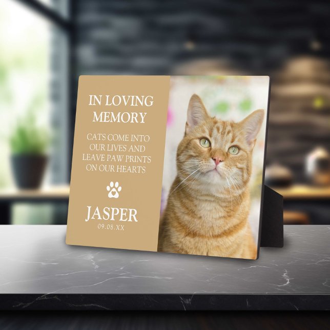 Modern Photo & Sympathy Quote Pet Loss Memorial Plaque (Creator Uploaded)