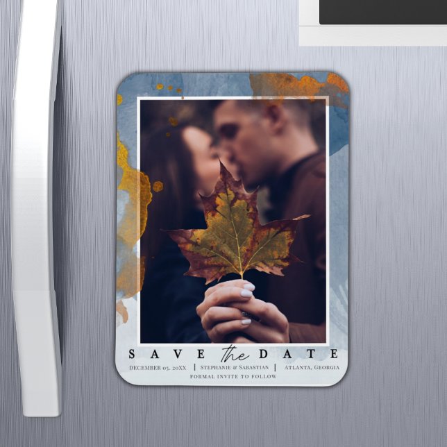 Modern Photo Template Save the Date Wedding Magnet (Creator Uploaded)