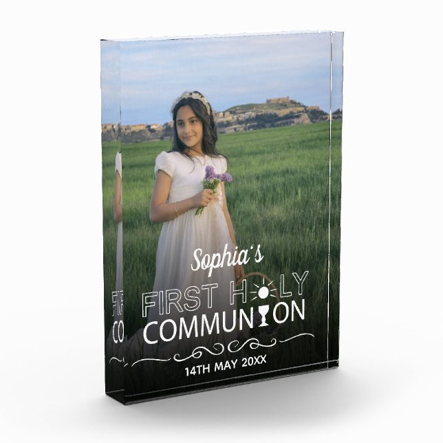 Modern Photo Typography First Holy Communion (Left)