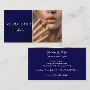 Modern Photo Typography makeup Artist Business Card