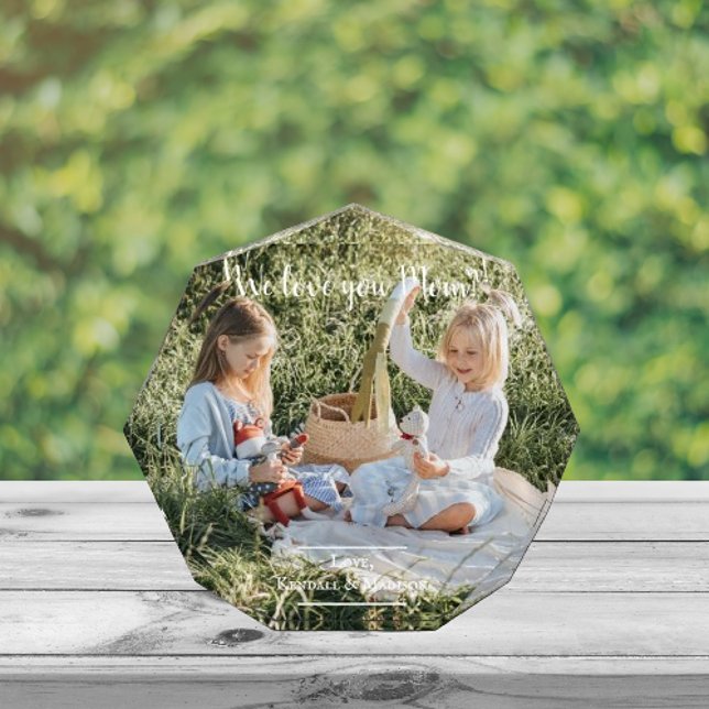 Modern Photo We Love you Mum Block (Modern Photo We Love You Mom Photo Block)