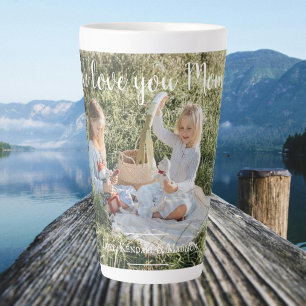 Modern Photo We Love you Mum Latte Mug