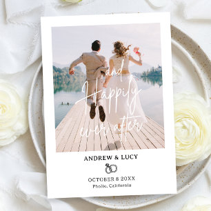 Modern photo wedding  announcement