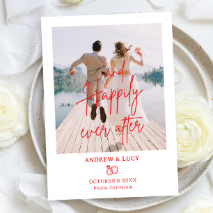 Modern photo wedding announcement