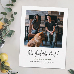 Modern Photo Wedding Elopement Announcement Postca Postcard