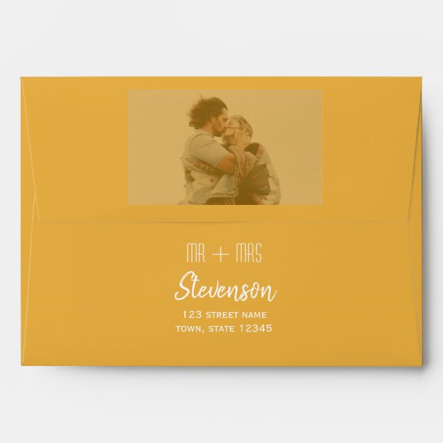 Modern Photo Wedding Envelope (Back (Top Flap))