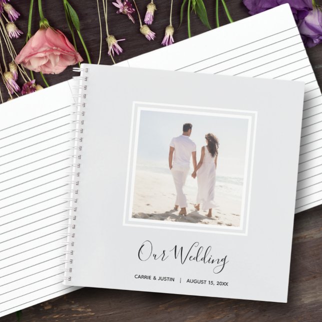 Modern Photo Wedding Guest Book (Choose SOFT or HARD cover and the inside page style.)