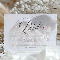 Modern Photo Wedding Information Card