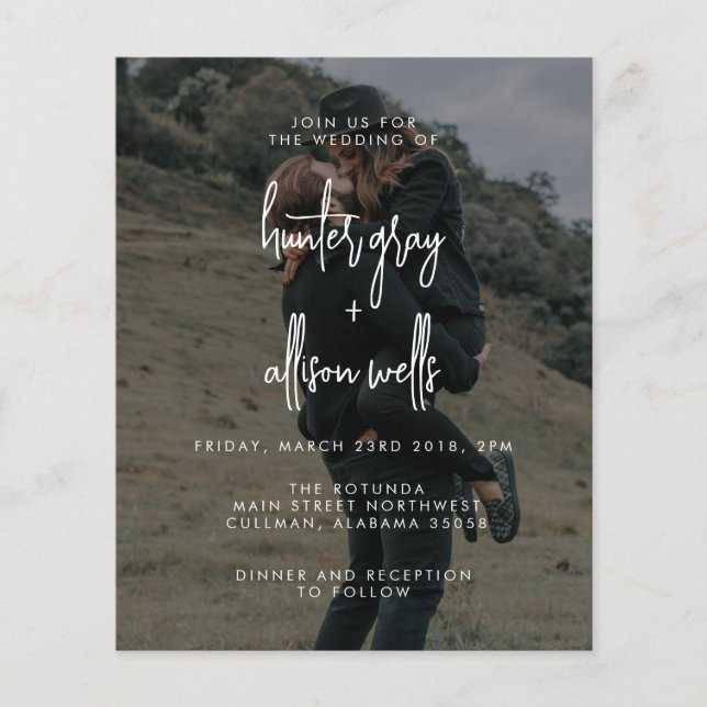 Modern Photo Wedding Invitation Flyer (Front)