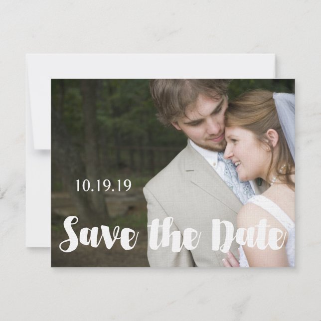 Modern Photo Wedding Save the Date (Front)