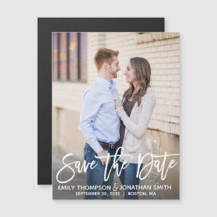 Modern Photo Wedding Save The Date Magnets