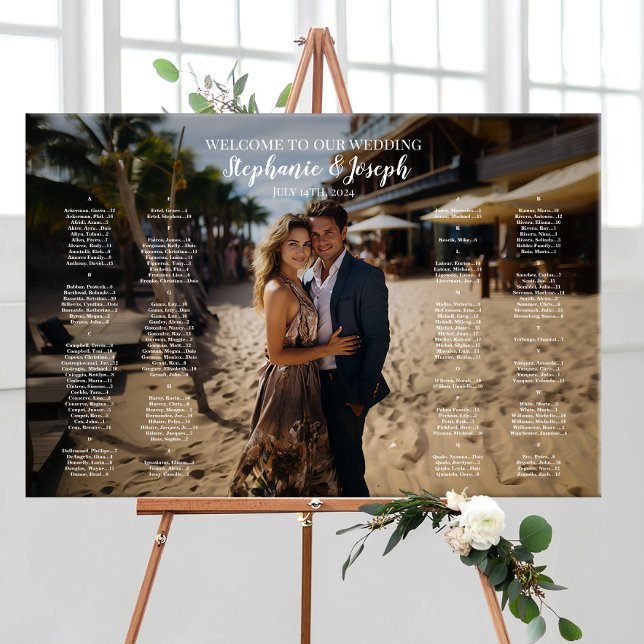 Modern photo wedding seating chart alphabetical (Creator Uploaded)