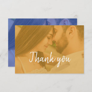 Modern Photo Wedding Thank You Card