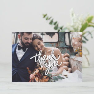 Modern Photo Wedding Thank You Card