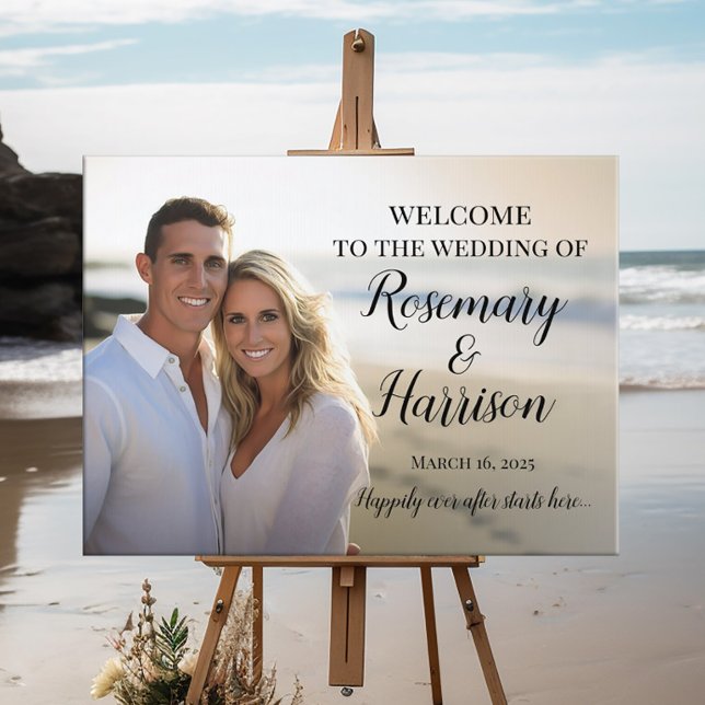 Modern photo welcome wedding poster (Creator Uploaded)