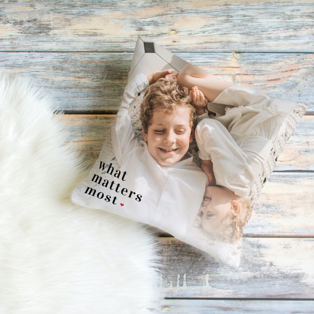 Modern Photo & What Matters Most Positive Quote Cushion (Creator Uploaded)