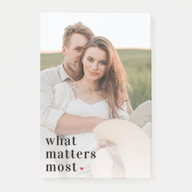 Modern Photo & What Matters Most Positive Quote Post-it Notes (Front)