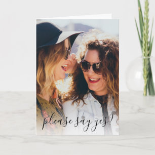 Modern Photo   Will You Be My Bridesmaid Invitation