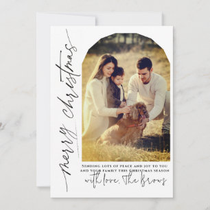 Modern Photo with Arch  Holiday Card