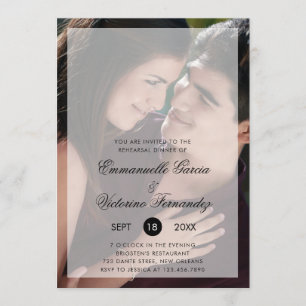 Modern Photo with Chic Script Rehearsal Dinner Invitation