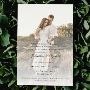 Modern Photo with Overlay Wedding Invitation