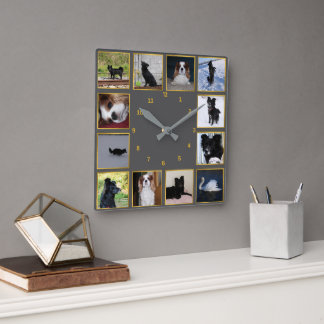 Modern Photocollage Wanhohr Square Wall Clock