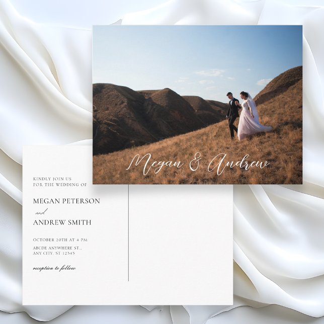 Modern photograph wedding postcard (Creator Uploaded)