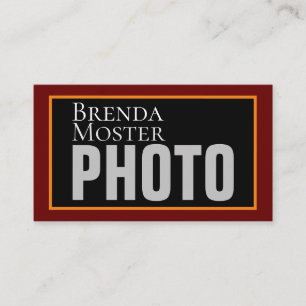Modern Photographer Artist Creative Social Media Business Card