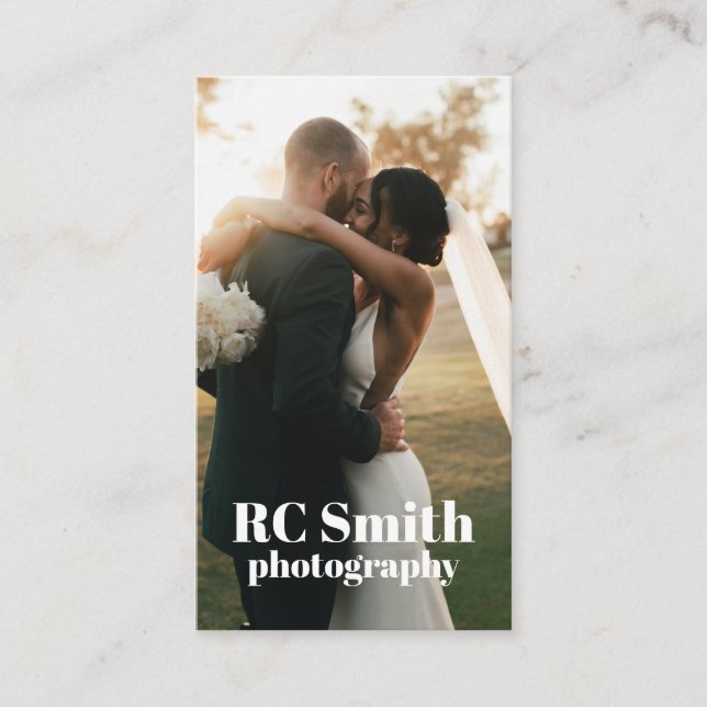 Modern Photographer Business Card (Front)