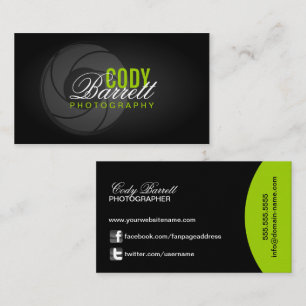 Modern Photographer Business Card
