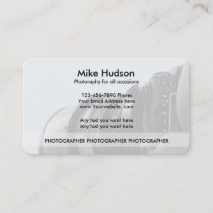 Modern Photographer Business Cards