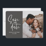 Modern photographic floral wedding save the date<br><div class="desc">Modern photographic floral wedding save the date. In purples,  pinks,  browns and green. Modern take on rustic wedding with script handwriting.</div>