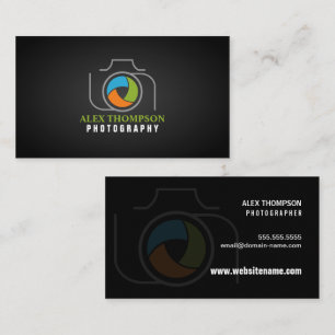 Modern Photography Camera Colour Shutter Business Card