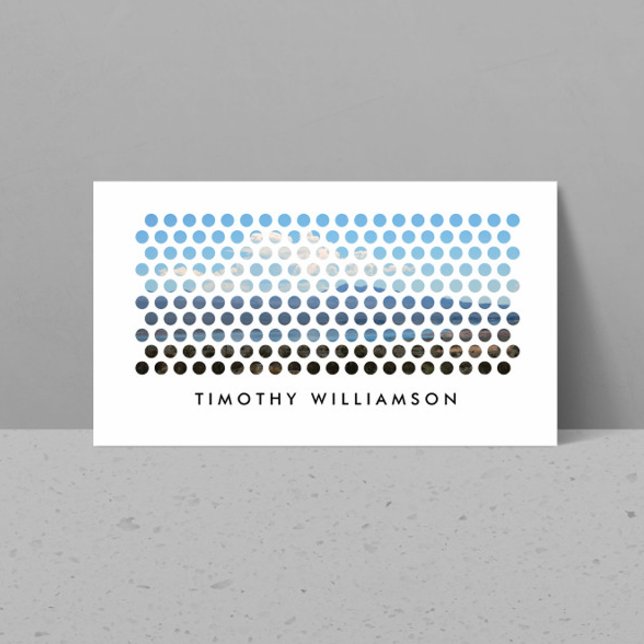 Modern Photography Circles Pattern Social Media Business Card (Creator Uploaded)