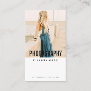 Modern photography professional photographer white business card