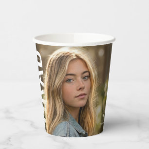 Modern PhotoPop Class of Graduation Paper Cups